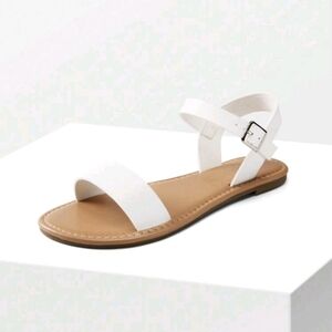 Women's Wide Foot White Sandals